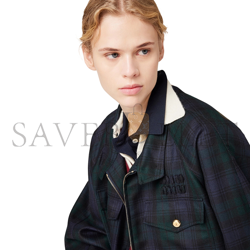 MIU MIU PLAID BLOUSON JACKET ML943